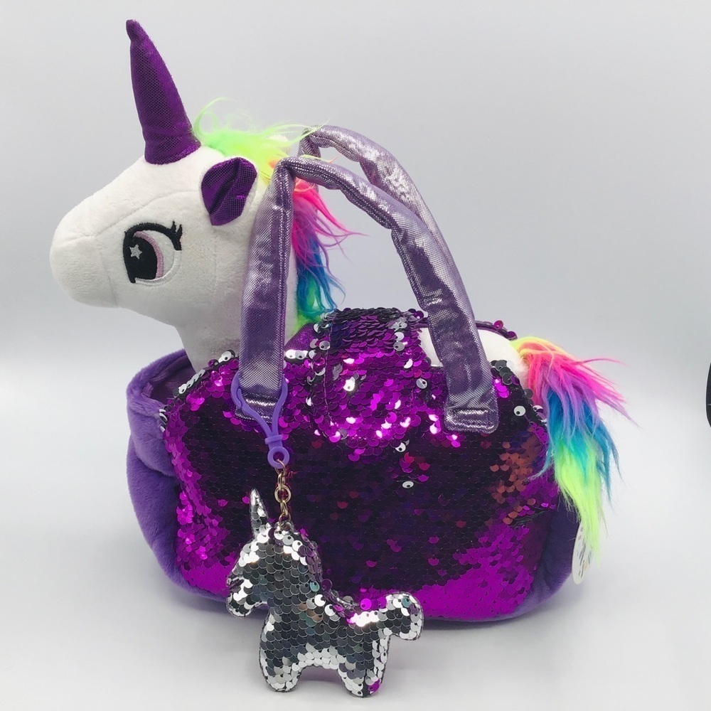 LITTLE Jupiter Plush Pet Set Purse Unicorn Stuffed Animal Toy Birthday Gift